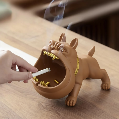 Decorative Ashtray in Bulldog Shape Made of High-Quality Resin – Multifunctional and Stylish