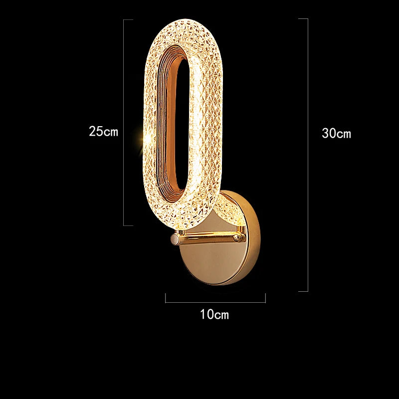 Creatieve LED Wandlamp met Kristaltextuur – 12W Energiezuinig voor Gangen en Slaapkamers 8