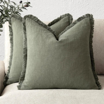 Decoratieve Katoen en Linnen Hoes in Diverse Kleuren – Elegante Woonaccessoire, 45x45 cm en 30x50 cm 0