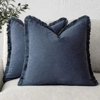 Decoratieve Katoen en Linnen Hoes in Diverse Kleuren – Elegante Woonaccessoire, 45x45 cm en 30x50 cm 8