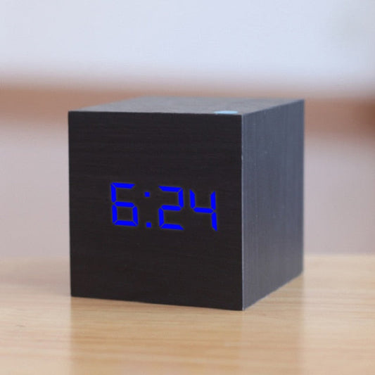 Digitale Wekker CubeGlow met Multifunctioneel Display en Slimme Nachtmodus - Compacte LED Wekker voor Tijd, Datum en Temperatuur 1