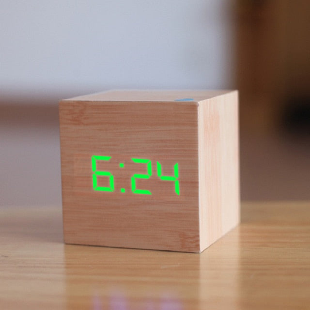 Digitale Wekker CubeGlow met Multifunctioneel Display en Slimme Nachtmodus - Compacte LED Wekker voor Tijd, Datum en Temperatuur 5