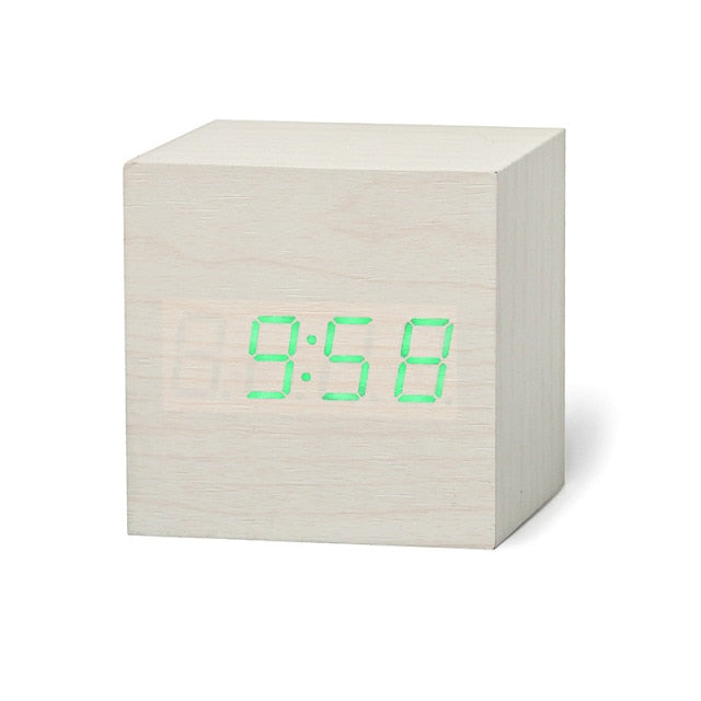 Digitale Wekker CubeGlow met Multifunctioneel Display en Slimme Nachtmodus - Compacte LED Wekker voor Tijd, Datum en Temperatuur 7