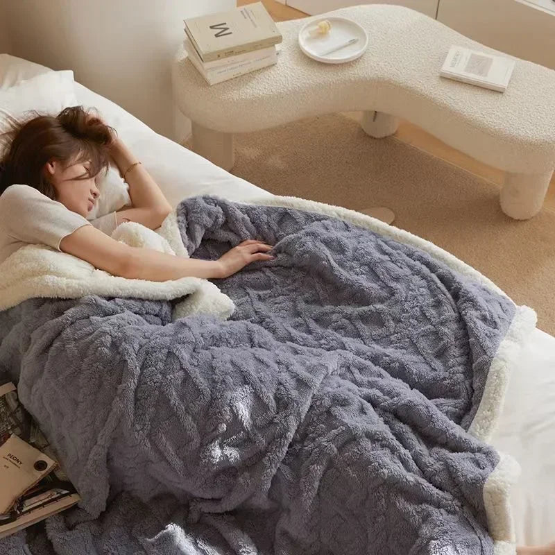 Dikke Winter Lamswollen Deken voor Ultieme Warmte en Comfort 4