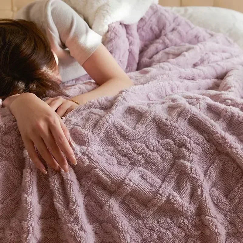 Dikke Winter Lamswollen Deken voor Ultieme Warmte en Comfort 8