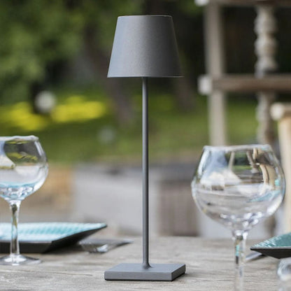 Dimbare Zwarte Tafellamp met Aanraakbediening – Oplaadbare en Draadloze Aluminium Lamp 38 cm 4