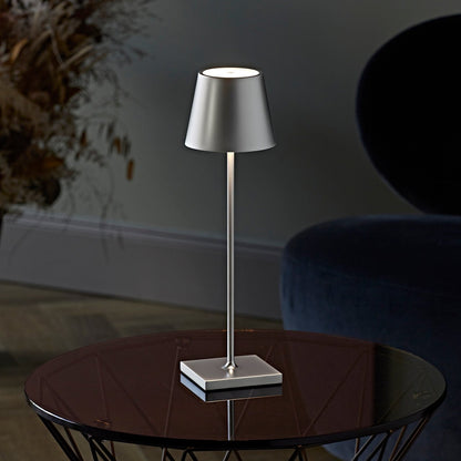 Dimbare Zwarte Tafellamp met Aanraakbediening – Oplaadbare en Draadloze Aluminium Lamp 38 cm 7