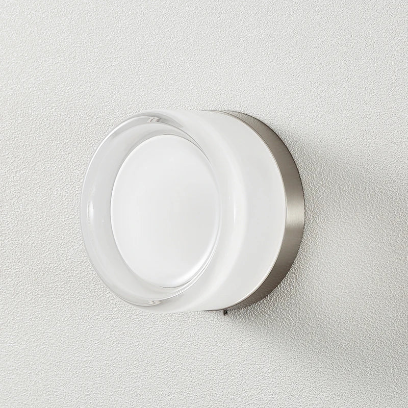 Dimple Wandlamp met LED Verlichting – Modern Design, IP44 Waterdicht voor Binnengebruik, Diameter 20 cm, Grijs/Acryl 10
