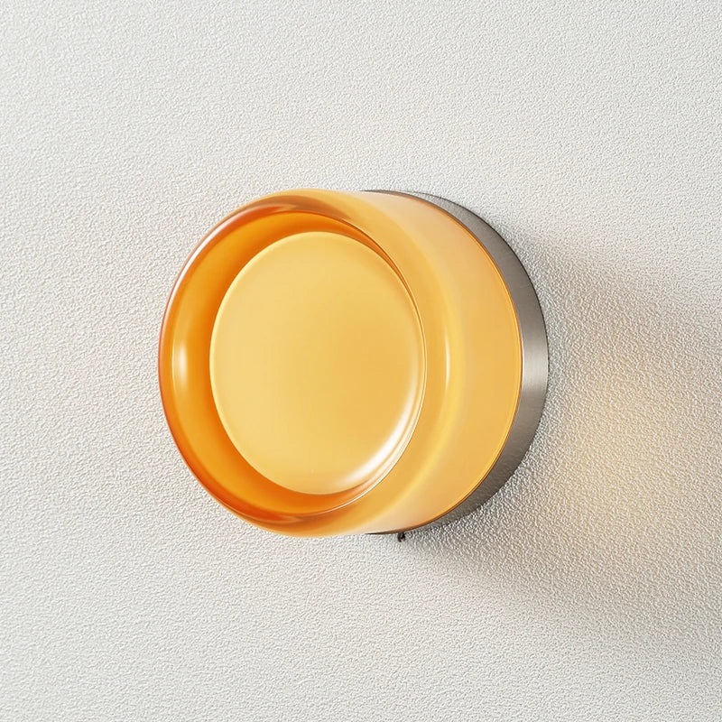 Dimple Wandlamp met LED Verlichting – Modern Design, IP44 Waterdicht voor Binnengebruik, Diameter 20 cm, Grijs/Acryl 3