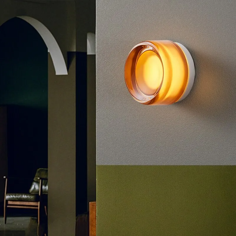 Dimple Wandlamp met LED Verlichting – Modern Design, IP44 Waterdicht voor Binnengebruik, Diameter 20 cm, Grijs/Acryl 5
