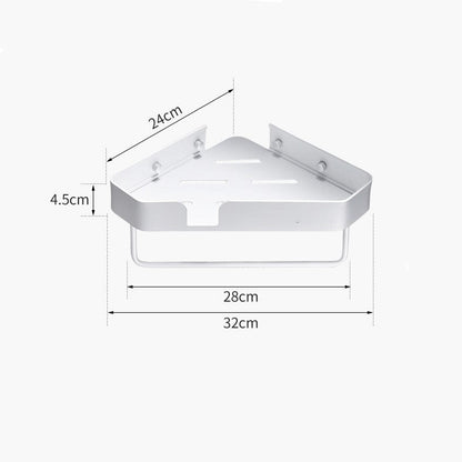 Doucherek Zonder Boren - Hoekrek RVS Set van 2 voor Georganiseerde Douche, Compact en Duurzaam 3