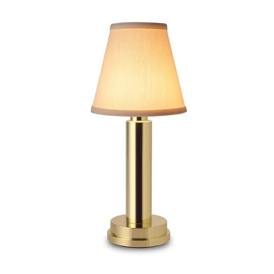 Draadloze LED Tafellamp met Dimbare Verlichting en Afneembare Lampenkap - Goud 9