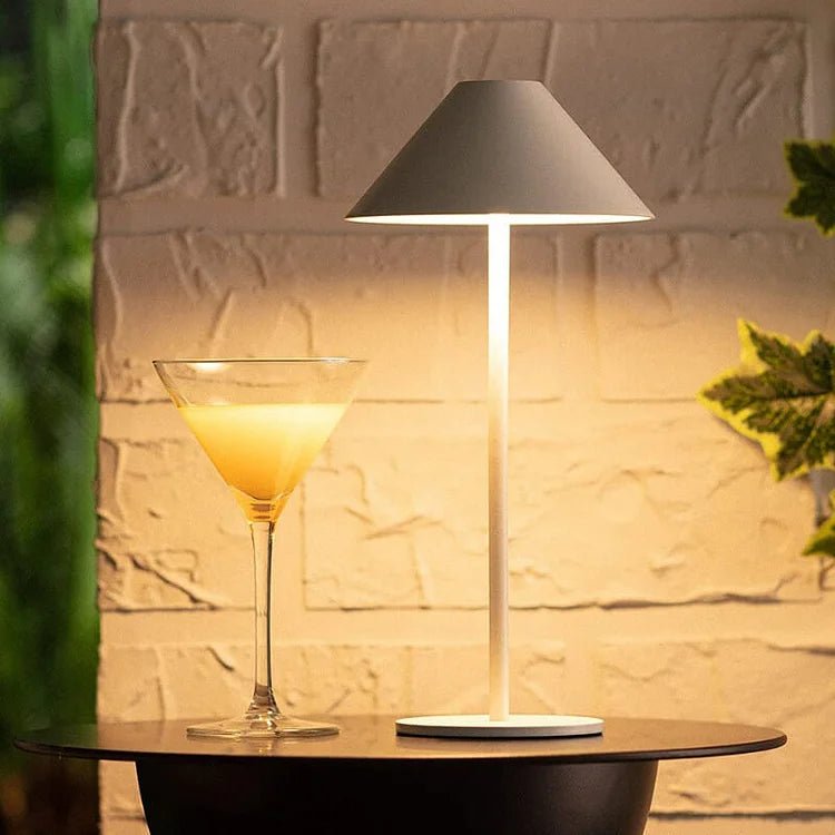 Draadloze Oplaadbare Tafellamp Zwart met Touch-Dimfunctie en 360° Verlichting - Waterdicht IP54 1