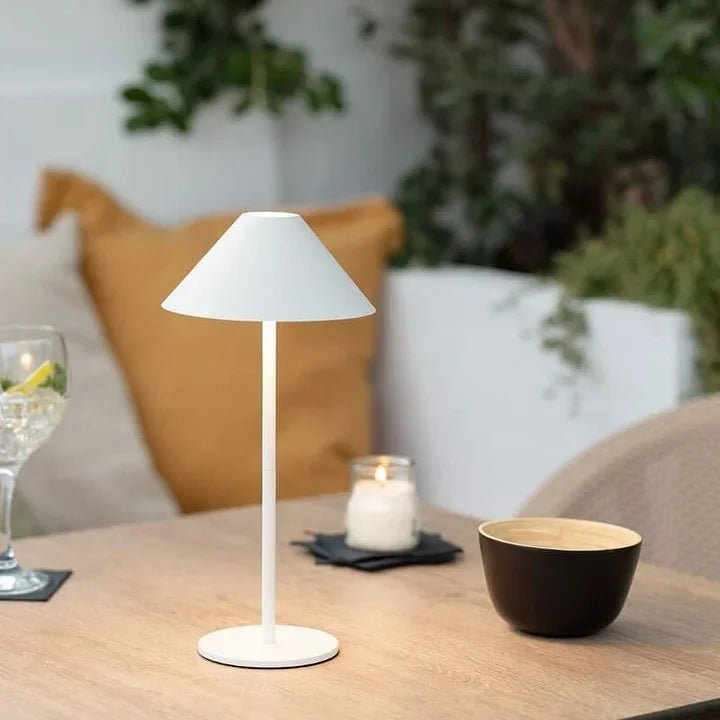 Draadloze Oplaadbare Tafellamp Zwart met Touch-Dimfunctie en 360° Verlichting - Waterdicht IP54 4