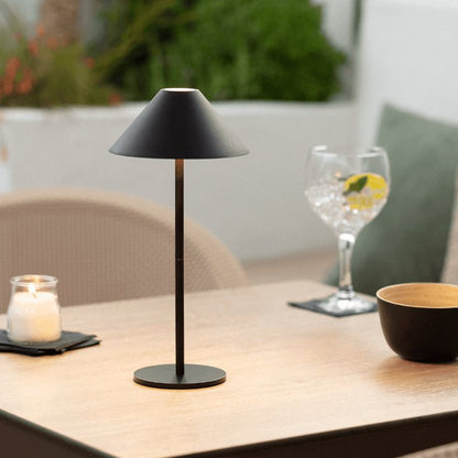 Draadloze Oplaadbare Tafellamp Zwart met Touch-Dimfunctie en 360° Verlichting - Waterdicht IP54 5