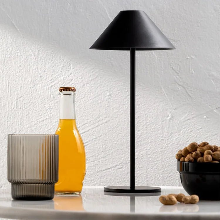 Draadloze Oplaadbare Tafellamp Zwart met Touch-Dimfunctie en 360° Verlichting - Waterdicht IP54 7