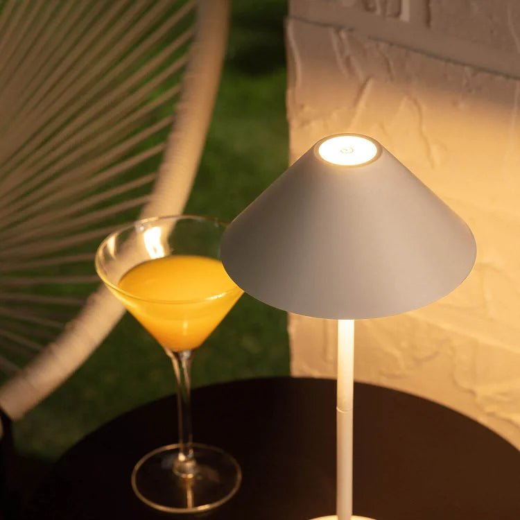 Draadloze Oplaadbare Tafellamp Zwart met Touch-Dimfunctie en 360° Verlichting - Waterdicht IP54 8