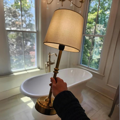 Draadloze Oplaadbare Tafellamp met Retro Design – LED, Dimfunctie, Ideaal voor Binnen en Buiten 7