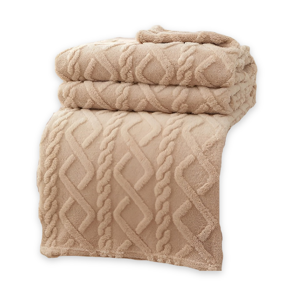 Dubbellaagse Fleece Deken met Geometrisch Patroon – Zacht en Warm voor Thuis en Reizen 10