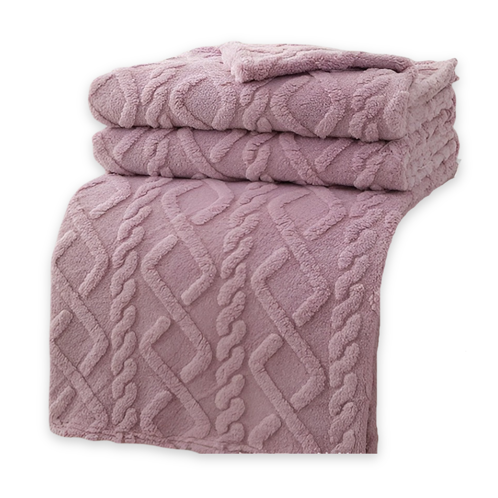 Dubbellaagse Fleece Deken met Geometrisch Patroon – Zacht en Warm voor Thuis en Reizen 11
