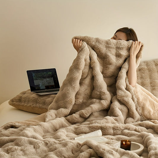 Dubbelzijdige Fleece Deken – Zachte en Warme Fluffy Deken voor Alle Seizoenen, Ideaal voor Slaapkamer en Auto 1