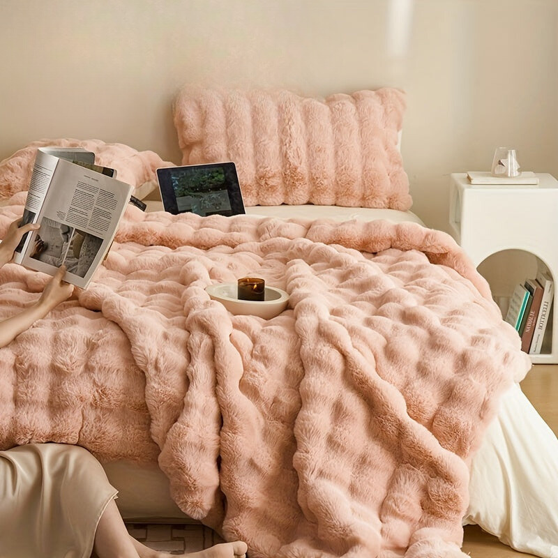 Dubbelzijdige Fleece Deken – Zachte en Warme Fluffy Deken voor Alle Seizoenen, Ideaal voor Slaapkamer en Auto 10
