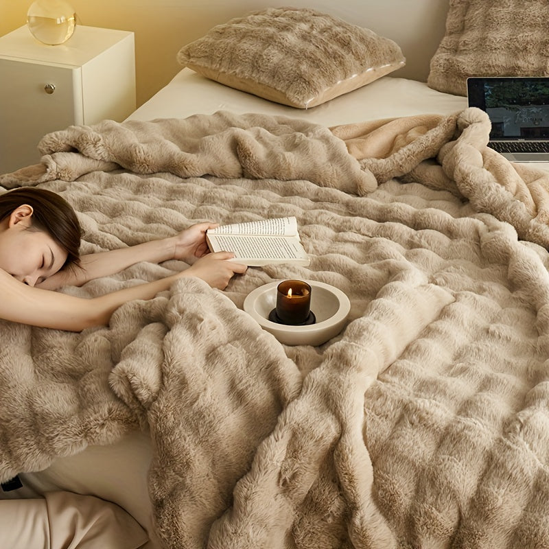 Dubbelzijdige Fleece Deken – Zachte en Warme Fluffy Deken voor Alle Seizoenen, Ideaal voor Slaapkamer en Auto 5
