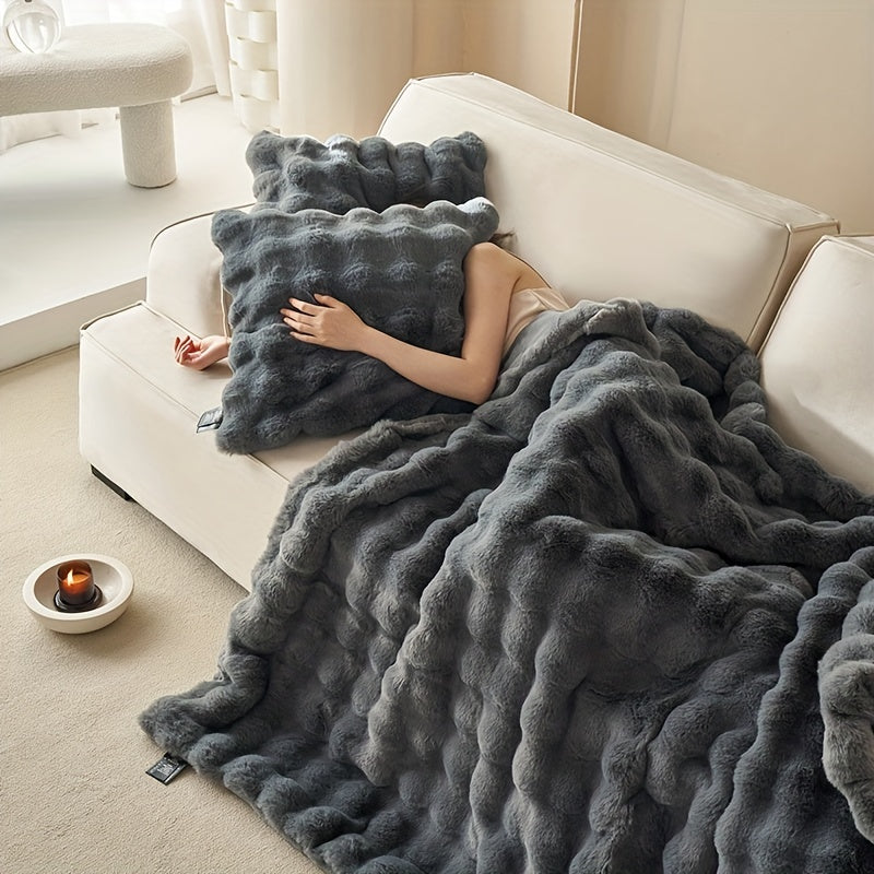 Dubbelzijdige Fleece Deken – Zachte en Warme Fluffy Deken voor Alle Seizoenen, Ideaal voor Slaapkamer en Auto 6