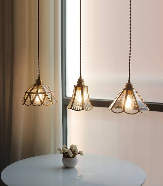 Elegante Glazen Hanglamp met Stoffen Snoer voor Eettafel en Woonkamer – Modern en Klassiek Interieur 1