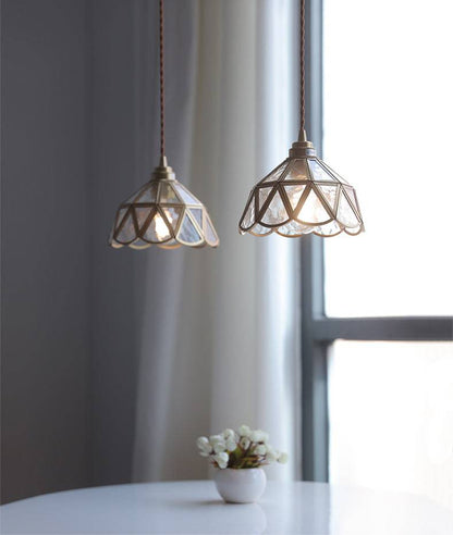 Elegante Glazen Hanglamp met Stoffen Snoer voor Eettafel en Woonkamer – Modern en Klassiek Interieur 4