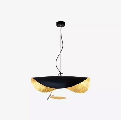 Elegante Golden Oasis Hanglamp met Golvende Kap – Geschikt voor Plafond en Muur 3