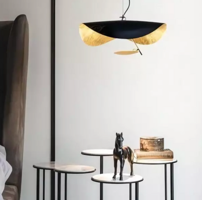 Elegante Golden Oasis Hanglamp met Golvende Kap – Geschikt voor Plafond en Muur 5