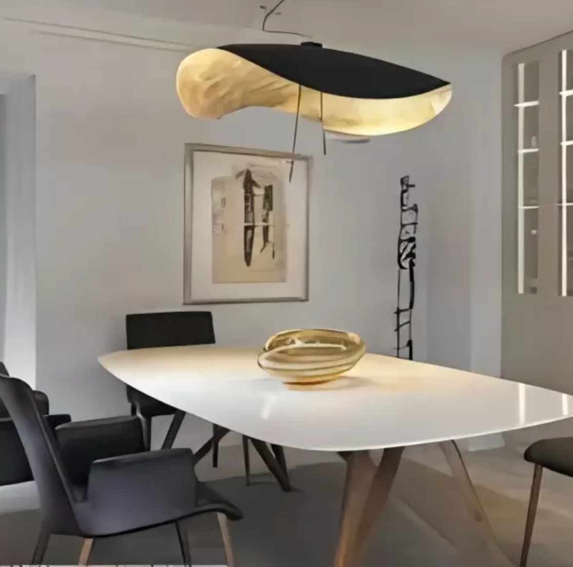 Elegante Golden Oasis Hanglamp met Golvende Kap – Geschikt voor Plafond en Muur 7
