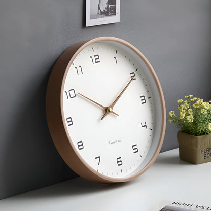 Elegante Houten Wandklok van 30 cm met Minimalistisch Ontwerp en Nauwkeurig Kwartsmechanisme 2
