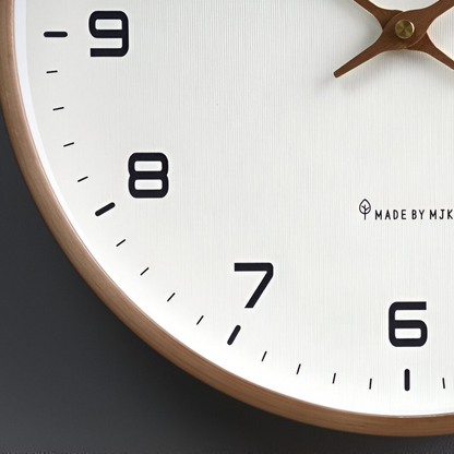 Elegante Houten Wandklok van 30 cm met Minimalistisch Ontwerp en Nauwkeurig Kwartsmechanisme 6