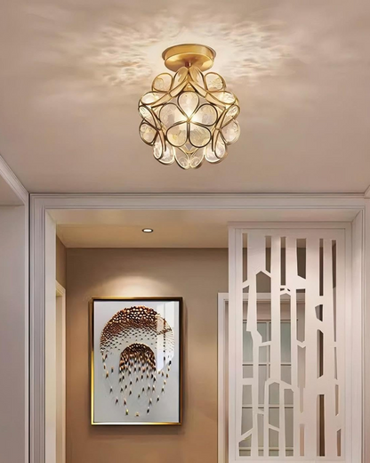 Elegante Plafondlamp met Bloemenontwerp van Acryl en Verguld IJzer - Zwarte Led Plafonniere voor Slaapkamer en Woonkamer 3