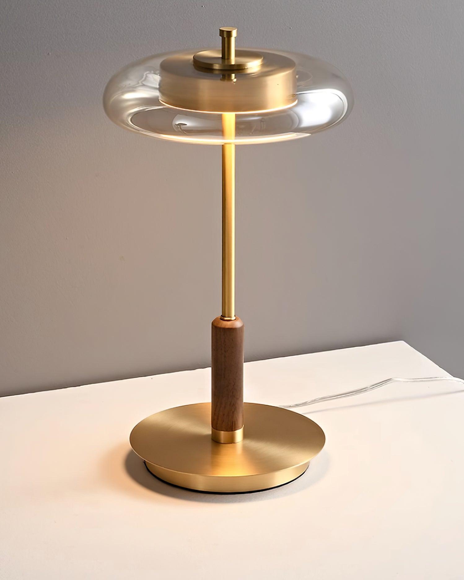 Elegante Tafellamp van Metaal en Glas – Zwart LED Lampje voor Nachtkastje met Warm Wit Licht 6