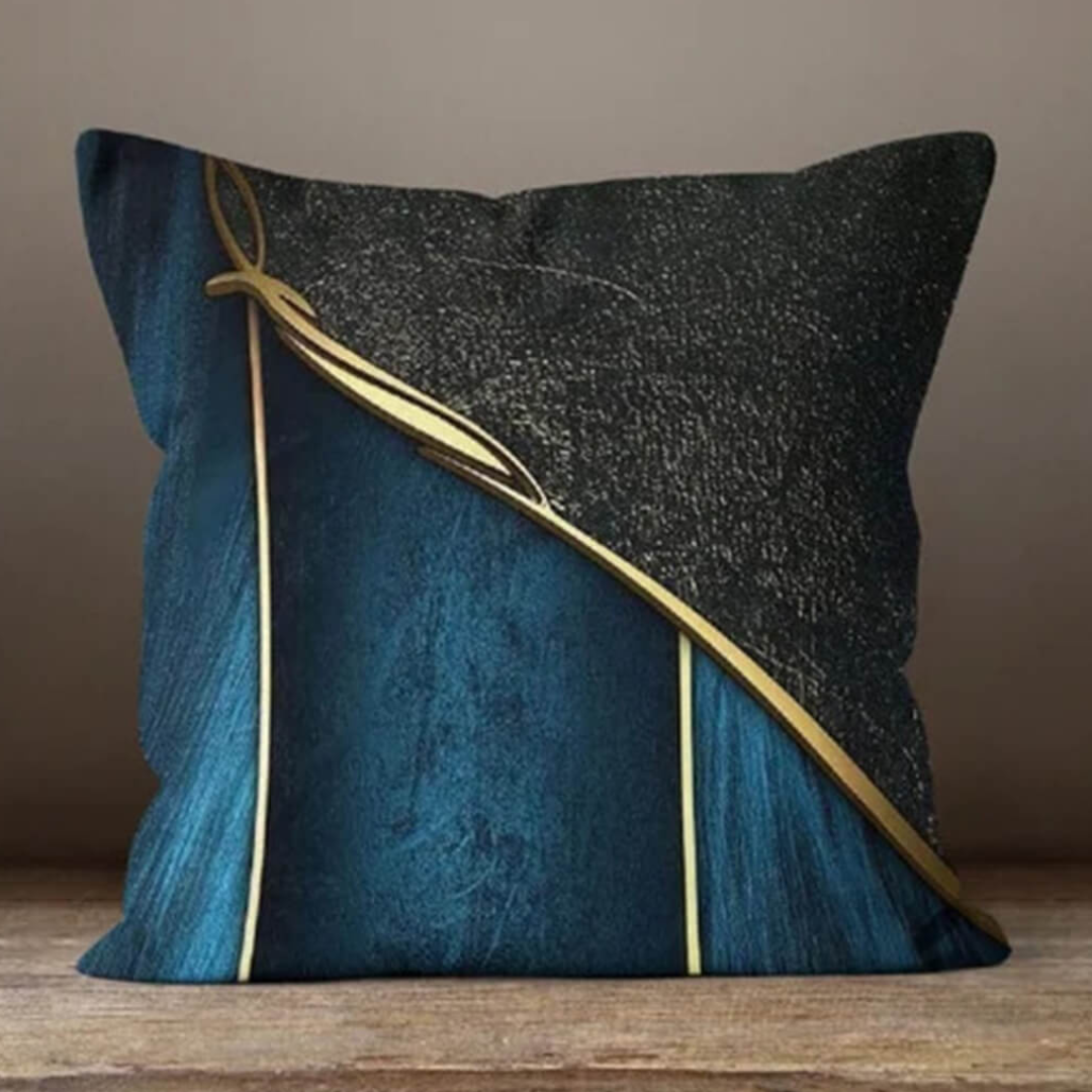 Emerald Leaf Kussenhoes 45x45 cm – Uniek Groen Bladpatroon van 100% Polyester, Machinewasbaar, Voor Binnen en Buiten 4