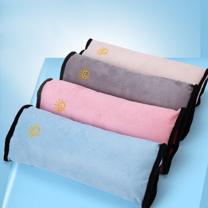 Ergonomisch Auto Kussen voor Kinderen met Neksteun en Gordelbevestiging – Grijs Polyester, 30 x 20 x 10 cm 3
