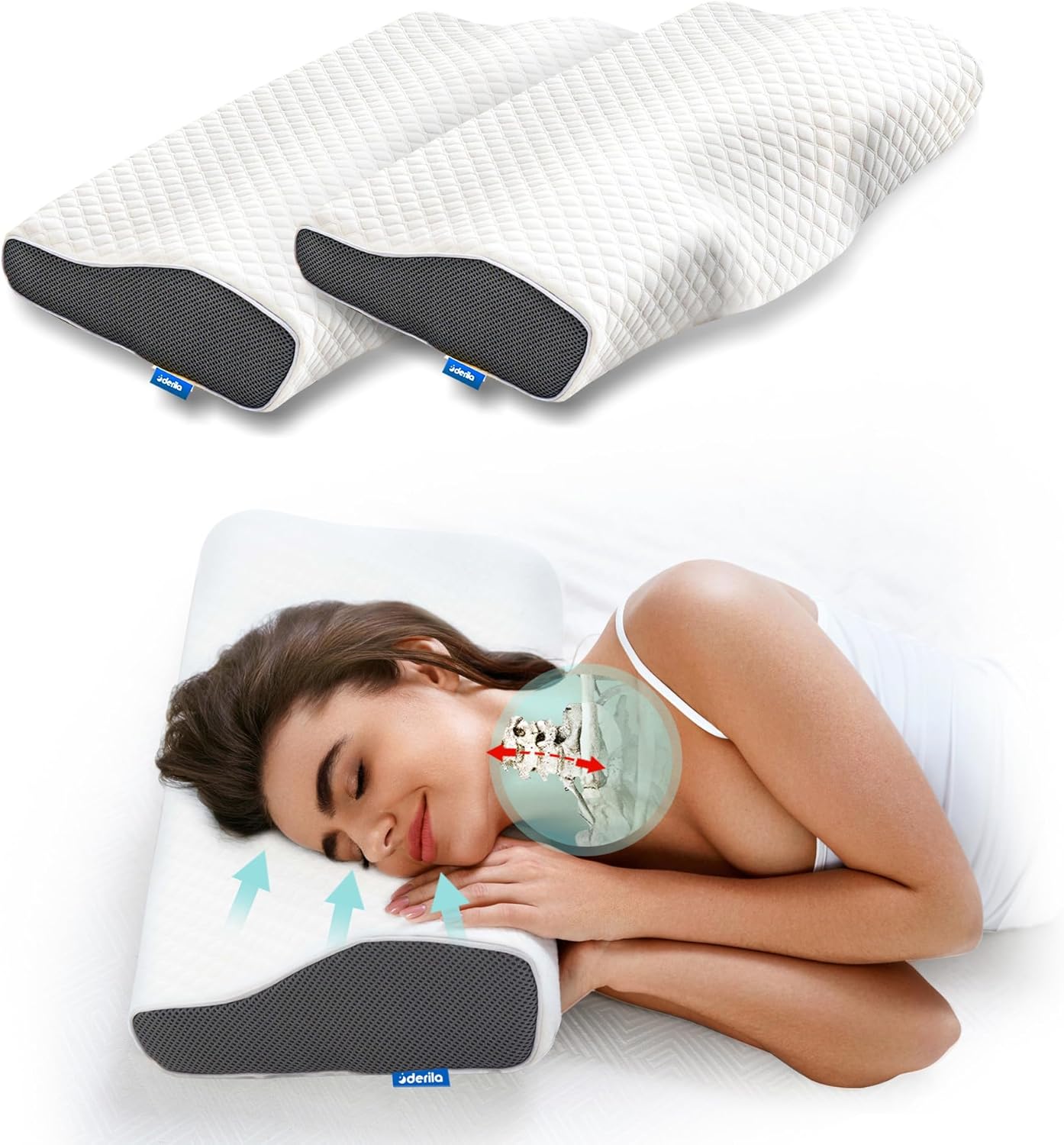Ergonomisch Slaapkussen met Orthopedische Ondersteuning en Anti-Snurktechnologie – Hypoallergene Traagschuim voor Gezonde Slaap 1