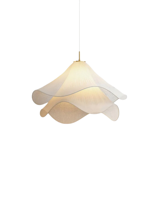 Etherische Bloem Hanglamp met Goudkleurige Details – Uniek Design voor Eettafel, Woonkamer of Slaapkamer Verlichting 0