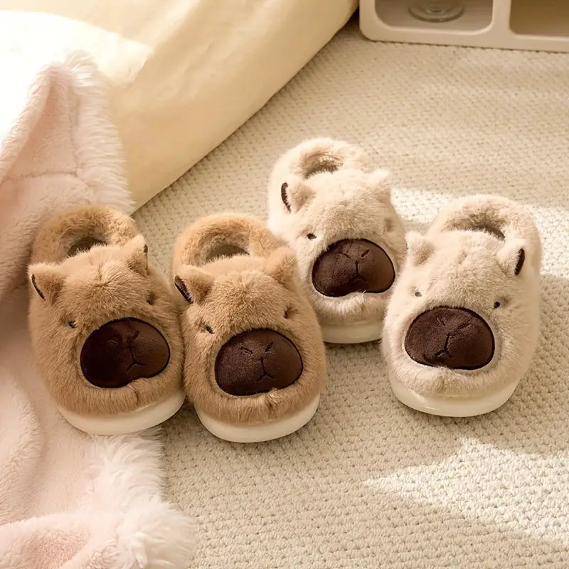 Fluffy Capibara Sloffen – Ultra Zacht en Warm voor Thuisgebruik 2