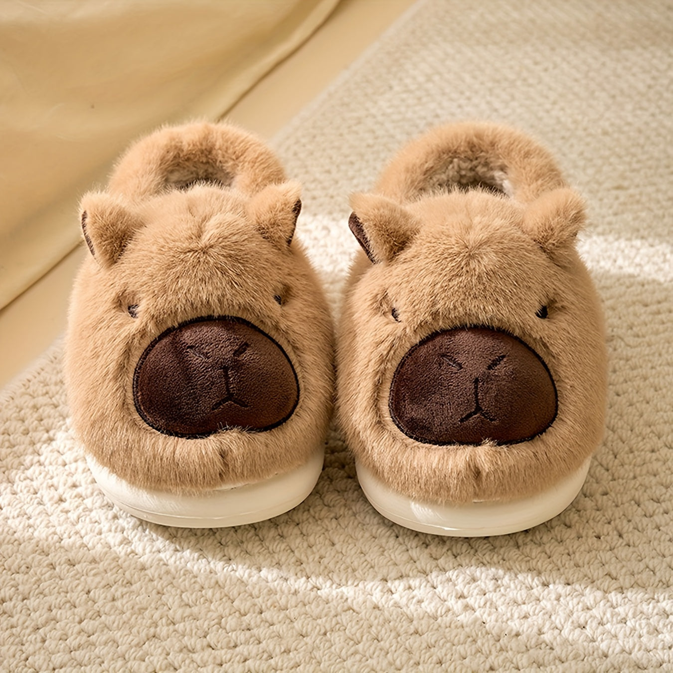 Fluffy Capibara Sloffen – Ultra Zacht en Warm voor Thuisgebruik 8