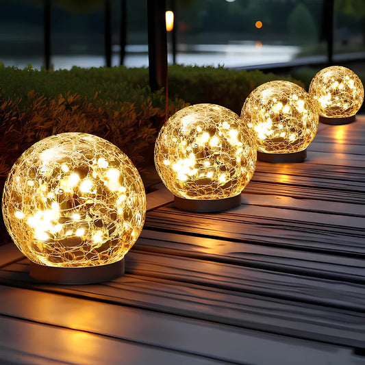 Zonne-energie Tuinlamp met Automatische Schemersensor - Waterdichte Solar Tuinverlichting voor Buiten, Warm Wit Licht