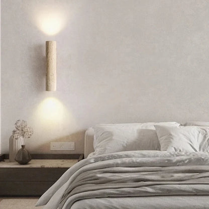 Geel Marmeren Wandlamp met LED – Wabi Sabi Stijl voor Slaapkamer en Woonkamer 4