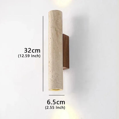 Geel Marmeren Wandlamp met LED – Wabi Sabi Stijl voor Slaapkamer en Woonkamer 7