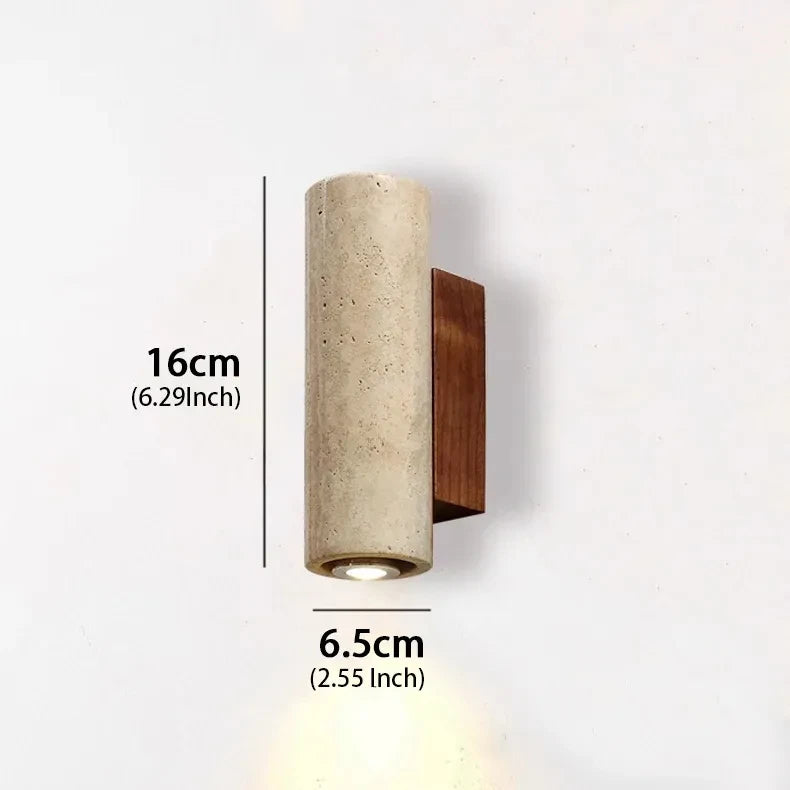 Geel Marmeren Wandlamp met LED – Wabi Sabi Stijl voor Slaapkamer en Woonkamer 9