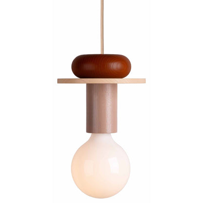 Gekleurde Houten Blokken Hanglamp voor Woonkamer of Eetkamer – Verstelbaar Snoer, Modern Industrieel Ontwerp 13