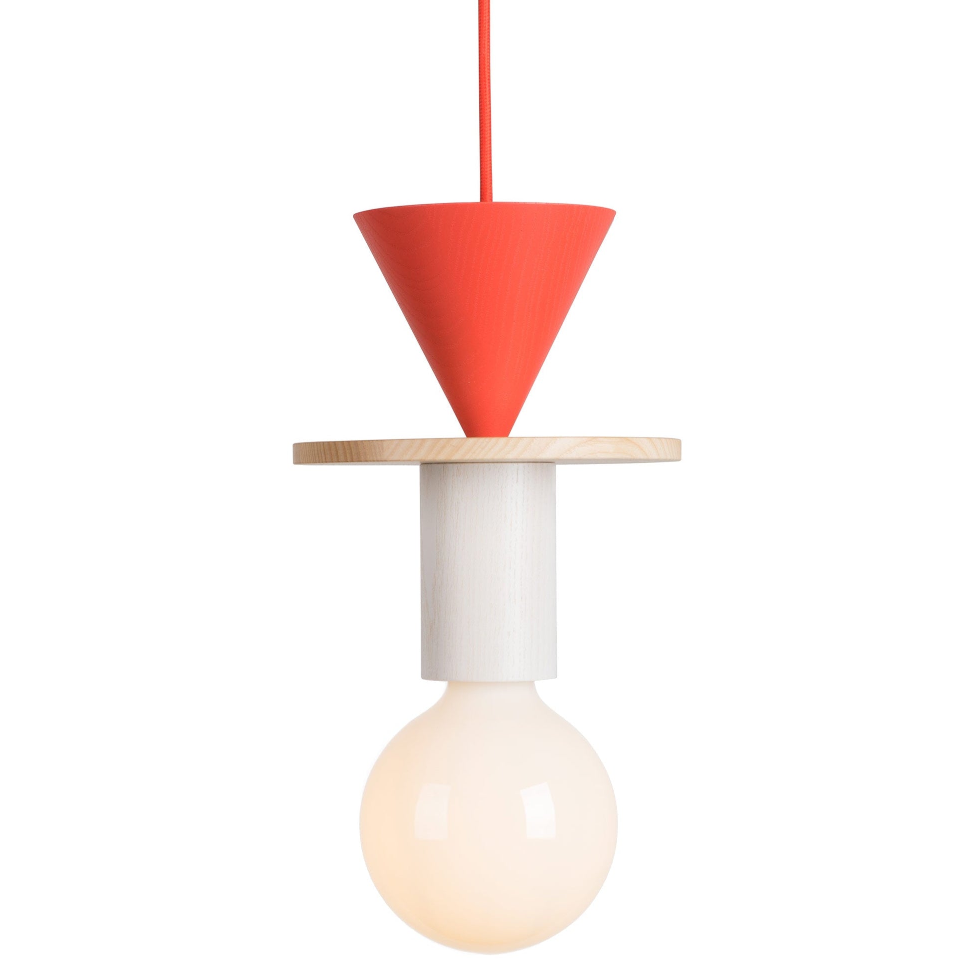 Gekleurde Houten Blokken Hanglamp voor Woonkamer of Eetkamer – Verstelbaar Snoer, Modern Industrieel Ontwerp 6