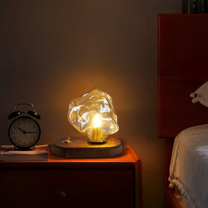 Glas Tafellamp met IJssteen Ontwerp – Elegante Verlichting voor Woonkamers en Slaapkamers 5